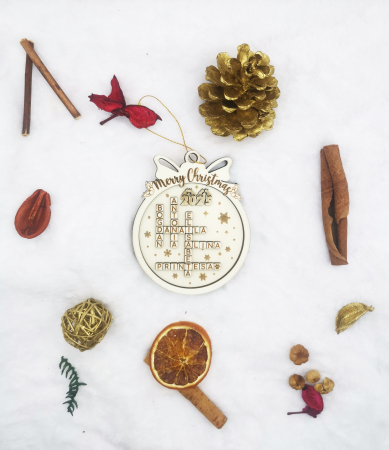 Decoratiuni de Sarbatori - Glob brad de Craciun personalizat