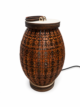 Lampa decorativa din lemn cu intrerupator pe fir [1]