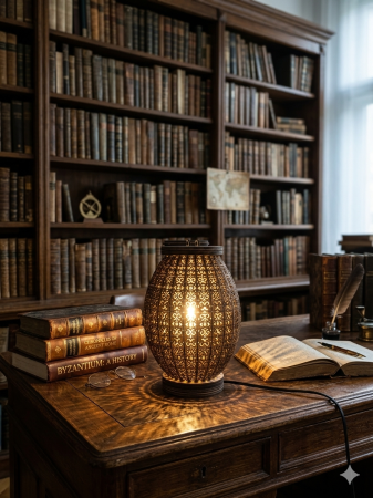 Lampa decorativa din lemn cu intrerupator pe fir [2]