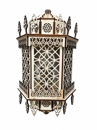 Lampa de veghe - Lampa decorativa din lemn cu intrerupator pe fir
