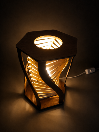 Lampă Decorativă din Lemn Personalizată – Decor Elegant pentru Casă și Cadou Special [5]