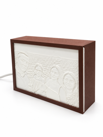 Litofană personalizată cu fotografie și iluminare LED – Ramă 3D [5]