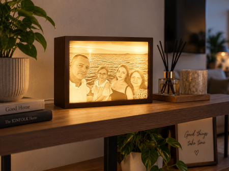 Litofană personalizată cu fotografie și iluminare LED – Ramă 3D [6]