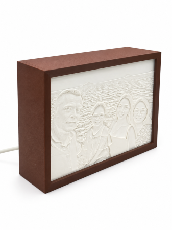 Litofană personalizată cu fotografie și iluminare LED – Ramă 3D [3]