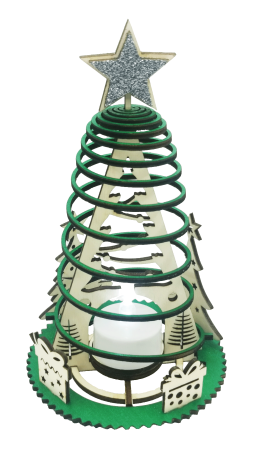 Decoratiuni de Sarbatori - Ornament de birou luminos -  bradut de Crăciun