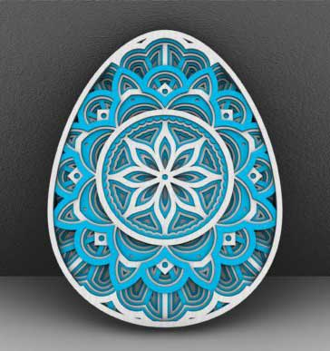 Figurine decorative pentru Paste - Oua de Paste multistrat Mandala