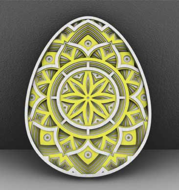 Figurine decorative pentru Paste - Oua de Paste multistrat Mandala