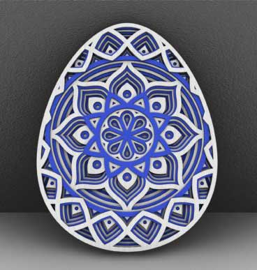 Figurine decorative pentru Paste - Oua de Paste multistrat Mandala