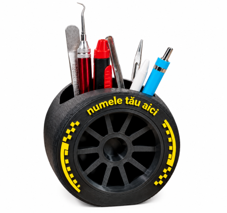 Suport pixuri personalizat - Suport pixuri personalizat în formă de anvelopă auto printat 3D