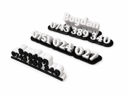 Diverse - Suport Număr Telefon Auto Personalizat pentru Bord – Printat 3D