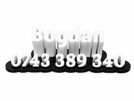 Suport Număr Telefon Auto Personalizat pentru Bord – Printat 3D [1]