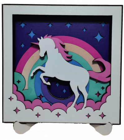 Tablou 3D diverse - Tablou Unicorn Rainbow