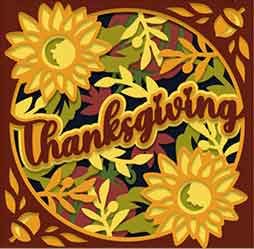 Tablou 3D diverse - Tablou Ziua Recunostintei 3D