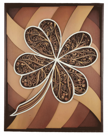 Martisoare - Trifoiul norocos multistrat 