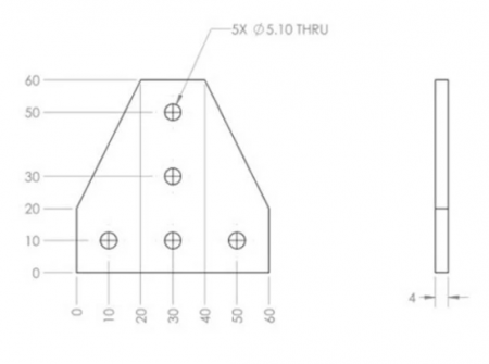 Placa conectare profile de aluminiu.  [2]