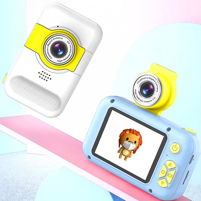 Camera Foto de Jucarie NIKI™ PhotoFUN 5, Card 32GB Inclus,1080p HD, Display 2.0 Inch, Baterie 1000 mAh, Carcasa Antisoc, Lentila Flip 180°, Mod Selfie, Filtre Foto, Jocuri, 3-8 ani, Model Unicorn [9]