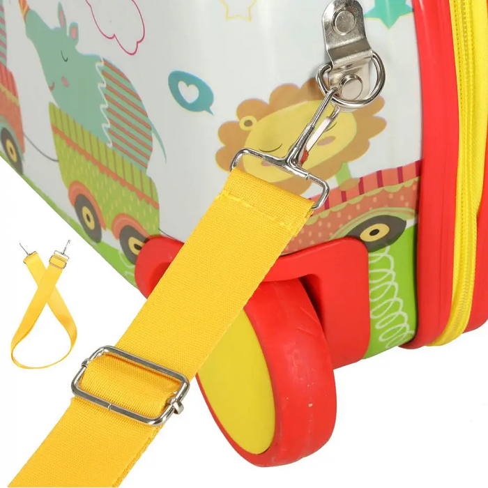 Geanta de Voiaj pentru Copii tip Troler Ride-On NIKI® RideJoy Trolley, Functie Scaun de Plimbare, 4 Roti 360°,  28 Litri, Suport Pentru Picioare, Curea Detasabila, Model Zoo [9]