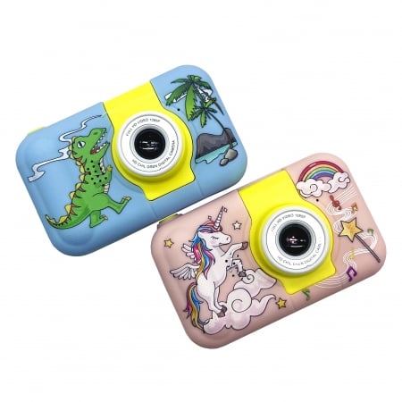Camera Foto de Jucarie NIKI™ PhotoFUN 5, Card 32GB Inclus,1080p HD, Display 2.0 Inch, Baterie 1000 mAh, Carcasa Antisoc, Lentila Flip 180°, Mod Selfie, Filtre Foto, Jocuri, 3-8 ani, Model Dinozaur [7]