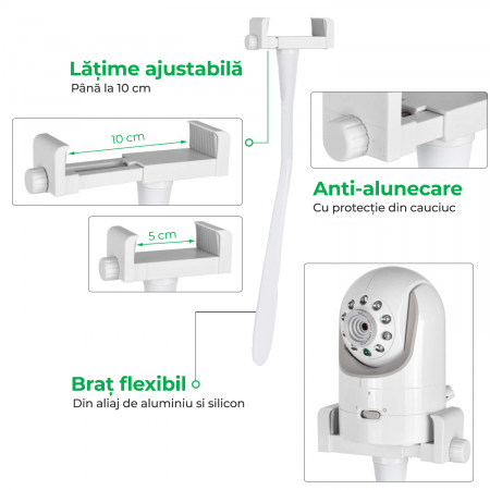Niki Flex30 Suport Flexibil Universal Pentru Voiaj si Acasa, Sistem de Prindere Pentru Baby Monitoare, Usor de Transportat [2]