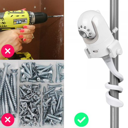 Niki Flex30 Suport Flexibil Universal Pentru Voiaj si Acasa, Sistem de Prindere Pentru Baby Monitoare, Usor de Transportat [3]