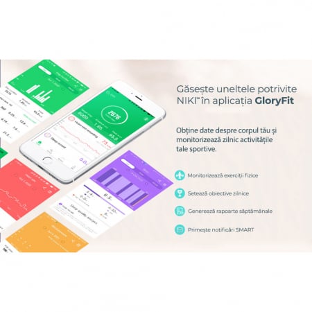 Smartwatch Niki Pro6, Display 1.85” HD Full Touch, Apelare Bluetooth, Oximetru SpO2, Ritm Cardiac, 24 Functii Sport, Notificari Retele Sociale, Monitorizare Somn, Extra Curea Silicon, Silver Gray [5]