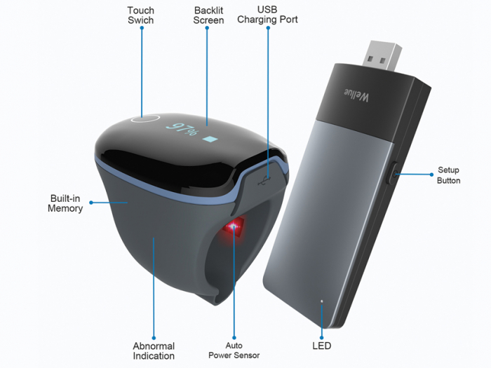 Oximetru fără fir O2RingTM – Monitorizare Continuă și Sincronizare prin Bluetooth [2]
