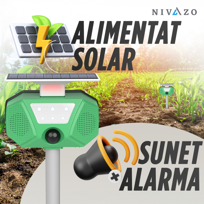 Aparat anti pisici, 4 moduri functionare, acoperire 110 grade, sunet alarma, incarcare solara [4]