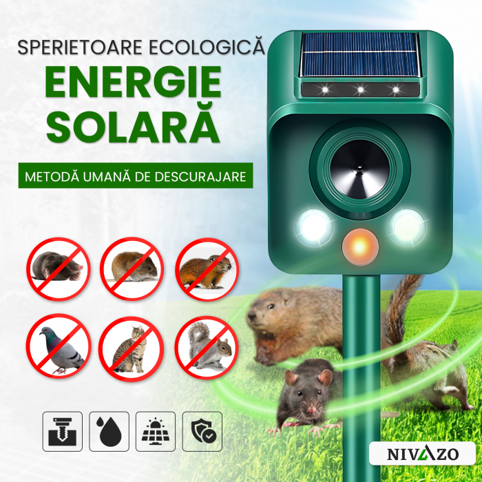 Aparat anti porumbei Nivazo 657, anti pasari, pisici, raza de actiune 110º, pana la 15m², 2 moduri de lucru [2]