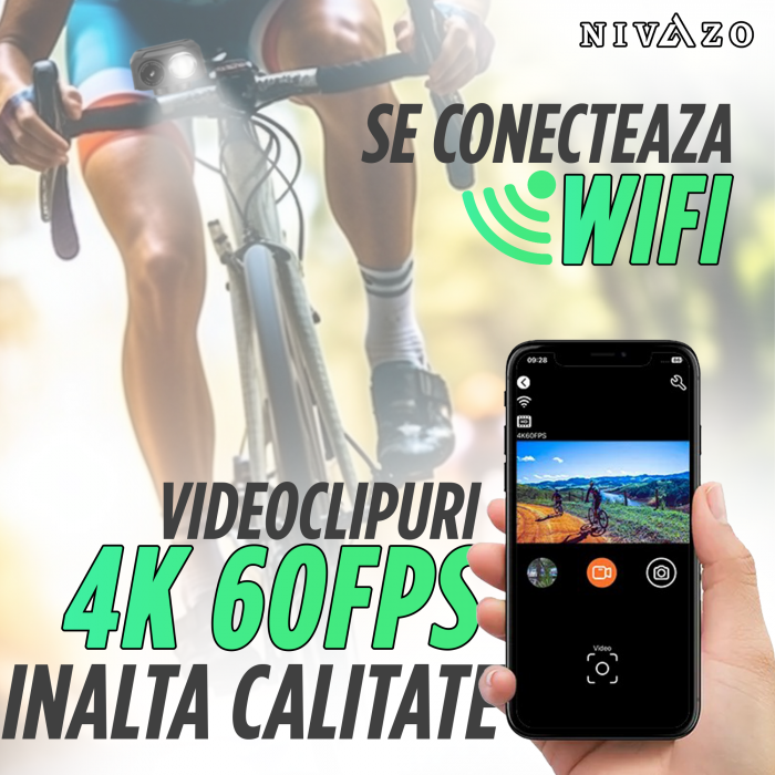 Camera video bicicleta 3 in 1 Nivazo Vision, ecran 2.0 inch IPS, acumulator 2500mAh [3]