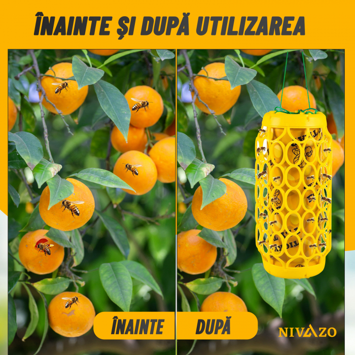 Capcana cu lipici anti insecte/viespi, format din set 2 bucati cu 2 foite cu lipici, pentru exterior [4]