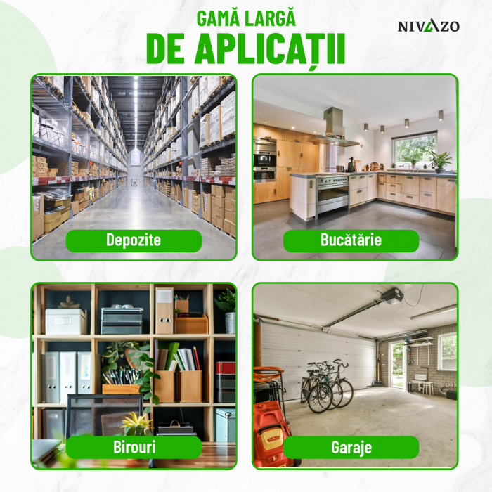 Dispozitiv cu ultrasunete anti-rozatoare, Nivazo® AR10, 4 moduri functionare, actiune 360⁰ si acoperire 100m2, lumina stroboscopica, 2 difuzoare [6]