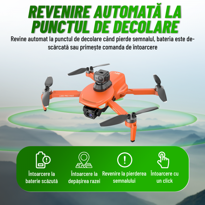 Dronă L500 Pro Max, acumulator 2200mAh, autonomie pana la 25 minute [6]