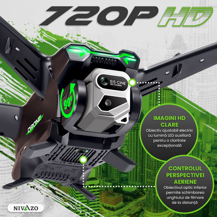 Dronă Nivazo GT6, acumulator 1300mAh, autonomie pana la 18 minute [2]