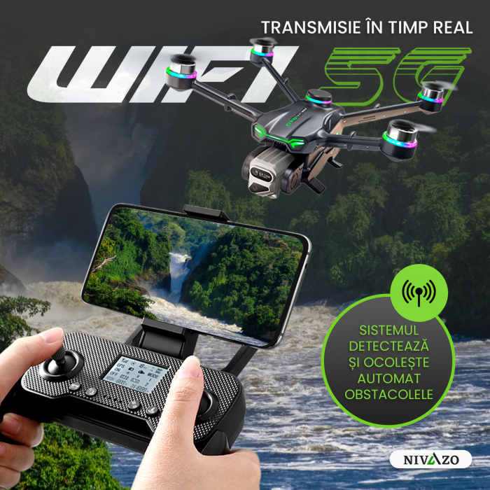 Dronă Nivazo GT6, acumulator 1300mAh, autonomie pana la 18 minute [6]