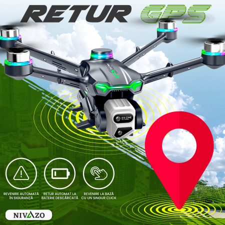 Dronă Nivazo GT6, acumulator 1300mAh, autonomie pana la 18 minute [3]