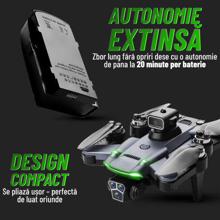 Dronă Nivazo S166, acumulator 3000mAh, autonomie până la 20 minute [5]