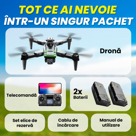 Dronă Nivazo S166, acumulator 3000mAh, autonomie până la 20 minute [6]