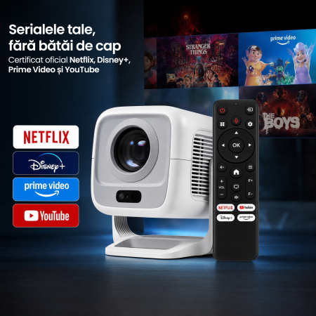 Videoproiector Smart NIVAZO X3 Full HD alb cu telecomandă [3]
