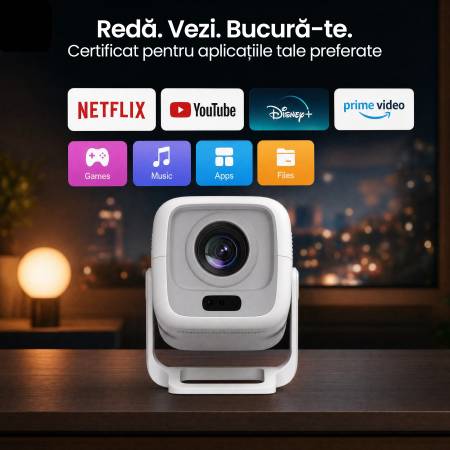 Videoproiector Smart NIVAZO X3 Full HD alb cu telecomandă [1]
