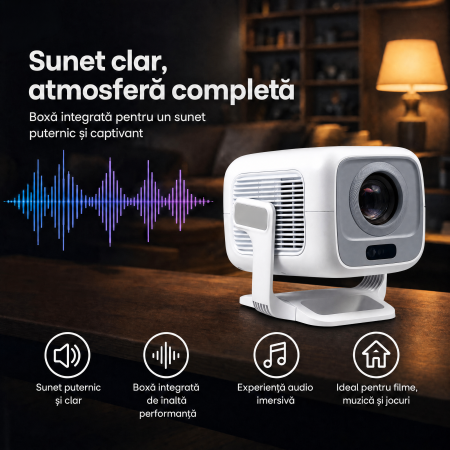 Videoproiector Smart NIVAZO X3 Full HD alb cu telecomandă [5]