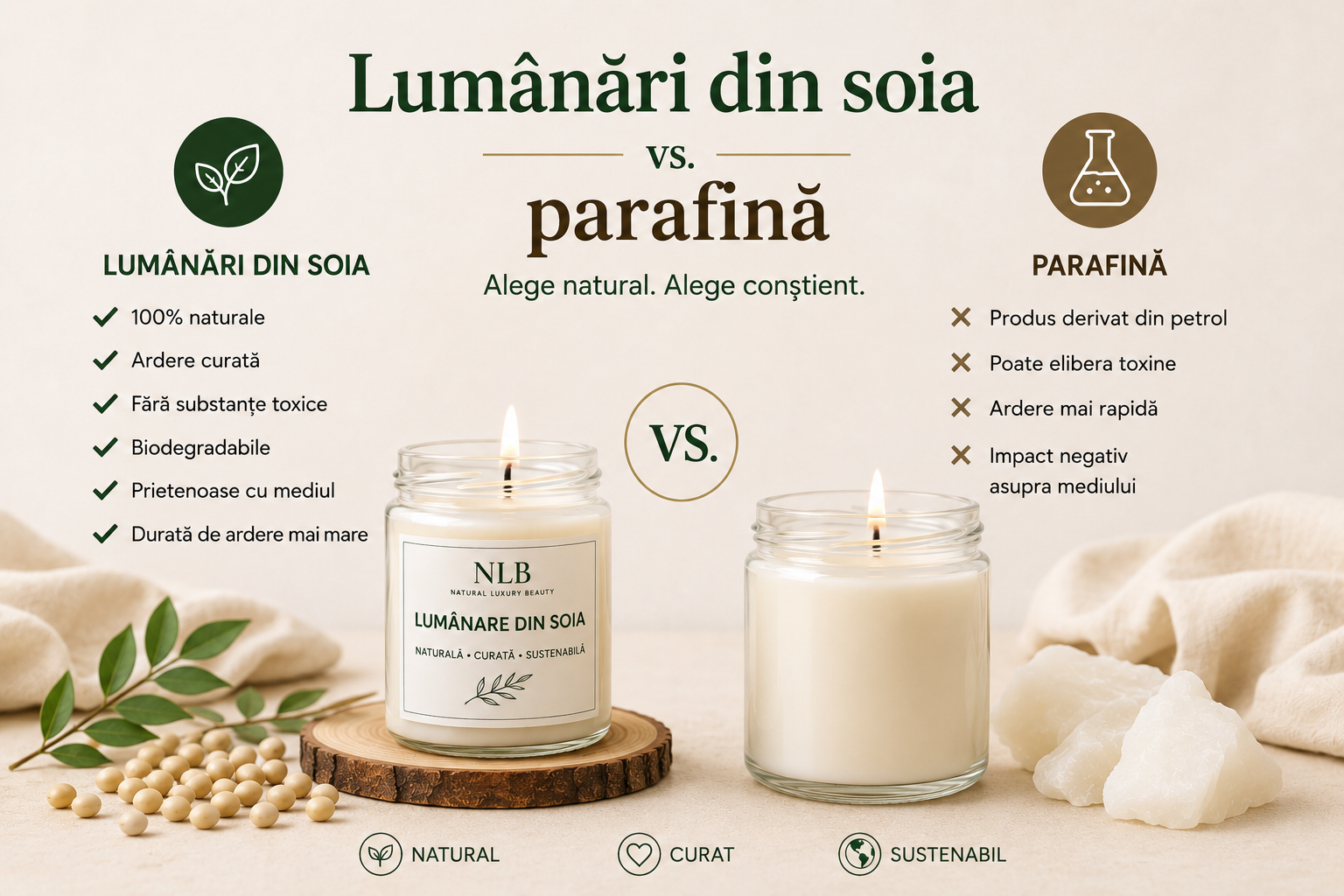 Beneficiile Cerii de Soia | NLB Aroma Candles