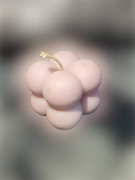 Lumanare decotativa parfumata, Black Cherry, ceara soia, handmade, vegan, Cub Bubble, 37g [2]
