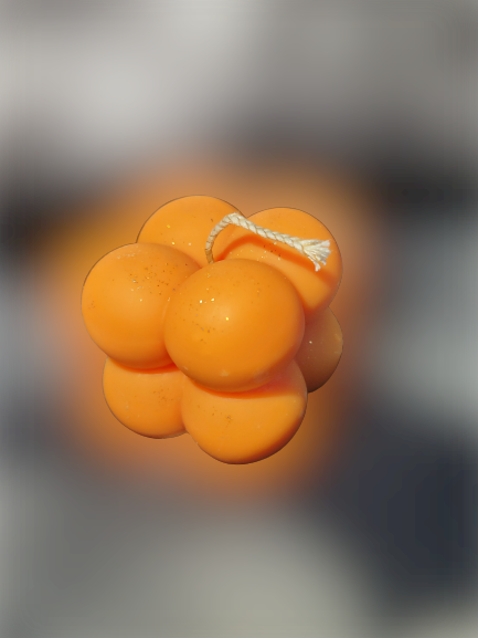 Lumanare decotativa parfumata, Thai Lime & Mango, ceara soia, handmade, vegan, Cub Bubble, 37g [2]