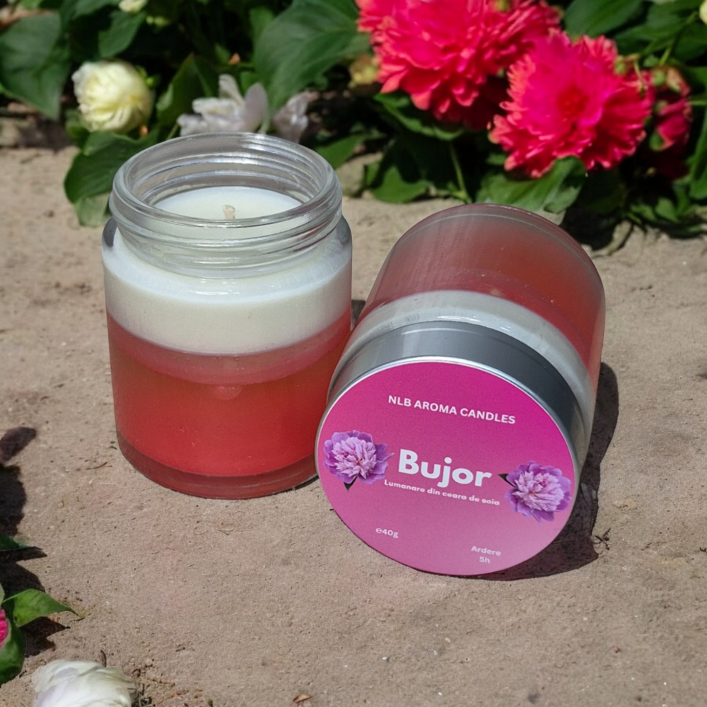 Lumânare Magică cu Bujor – Poțiune Fermecată în Borcan de Sticlă 40g [3]