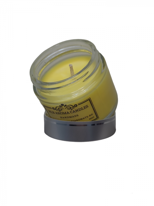Lumanare Parfumată din Ceară de Soia, Aroma Merișoare și Portocală, Handmade, 40 g [2]