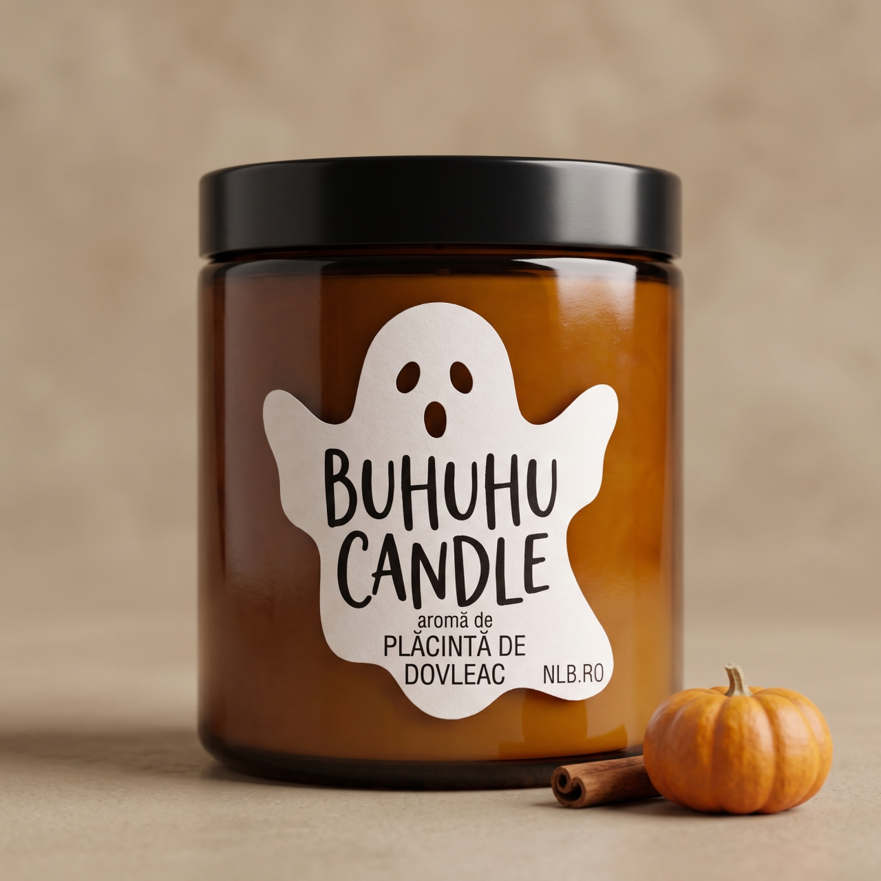 Lumânare Parfumată din Ceară de Soia "Buhuhu Candle" - Plăcintă de Dovleac, 140g [3]