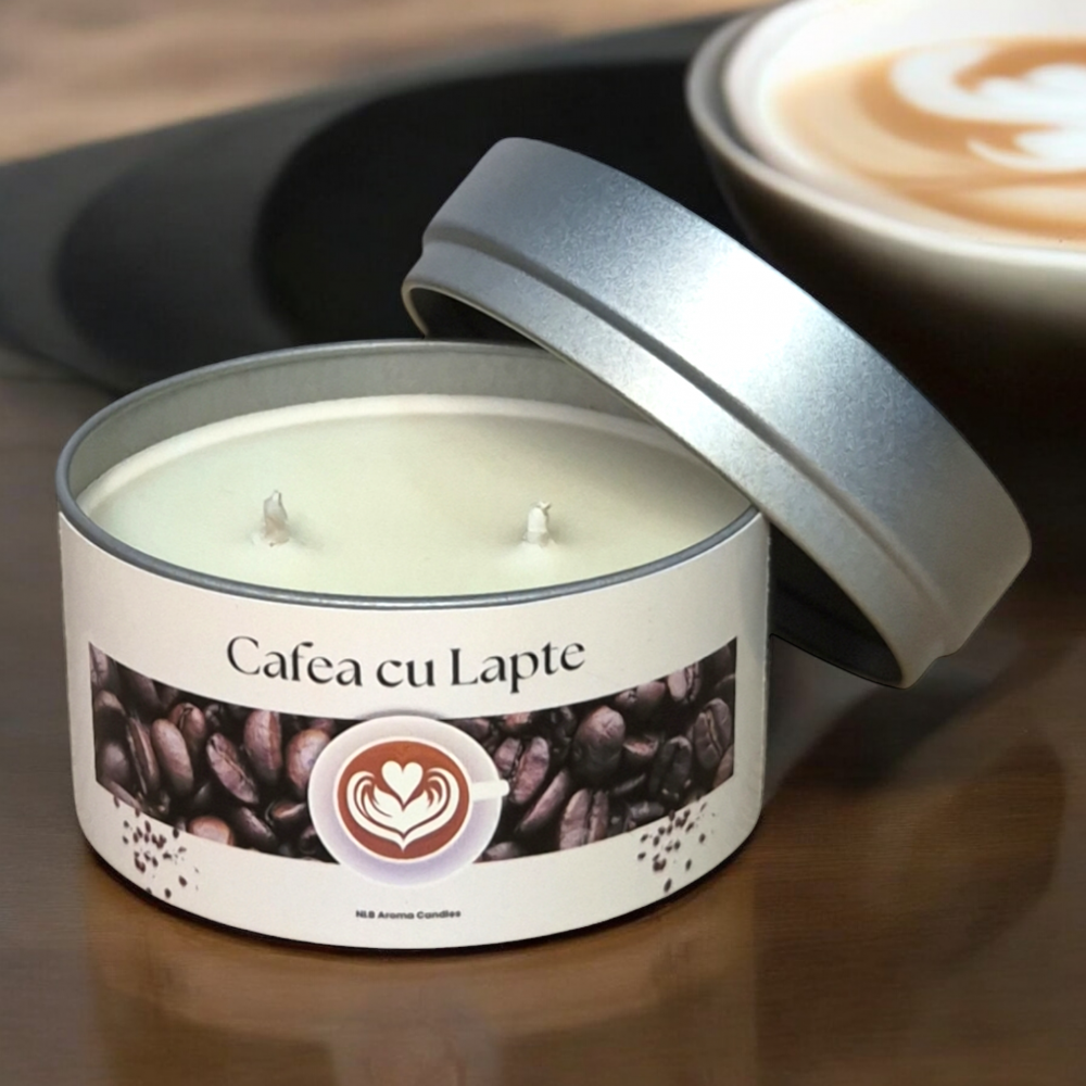 Lumanare parfumata din ceara de soia, Cafea cu Lapte, Handmade, 140g [2]