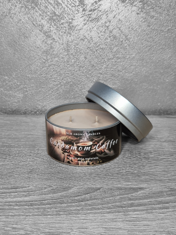 Lumanare parfumata din ceara de soia, Cardamom Coffee, Handmade, 140g [3]