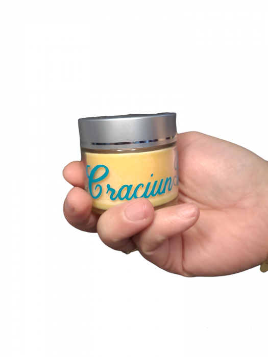 Lumanare parfumata din ceara de soia Craciun Fericit Merisoare si Portocala 40 g [2]