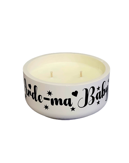 Lumanare parfumata din ceara de soia cu mesaj, Musk & Sandalwood, handmade, 150g [1]